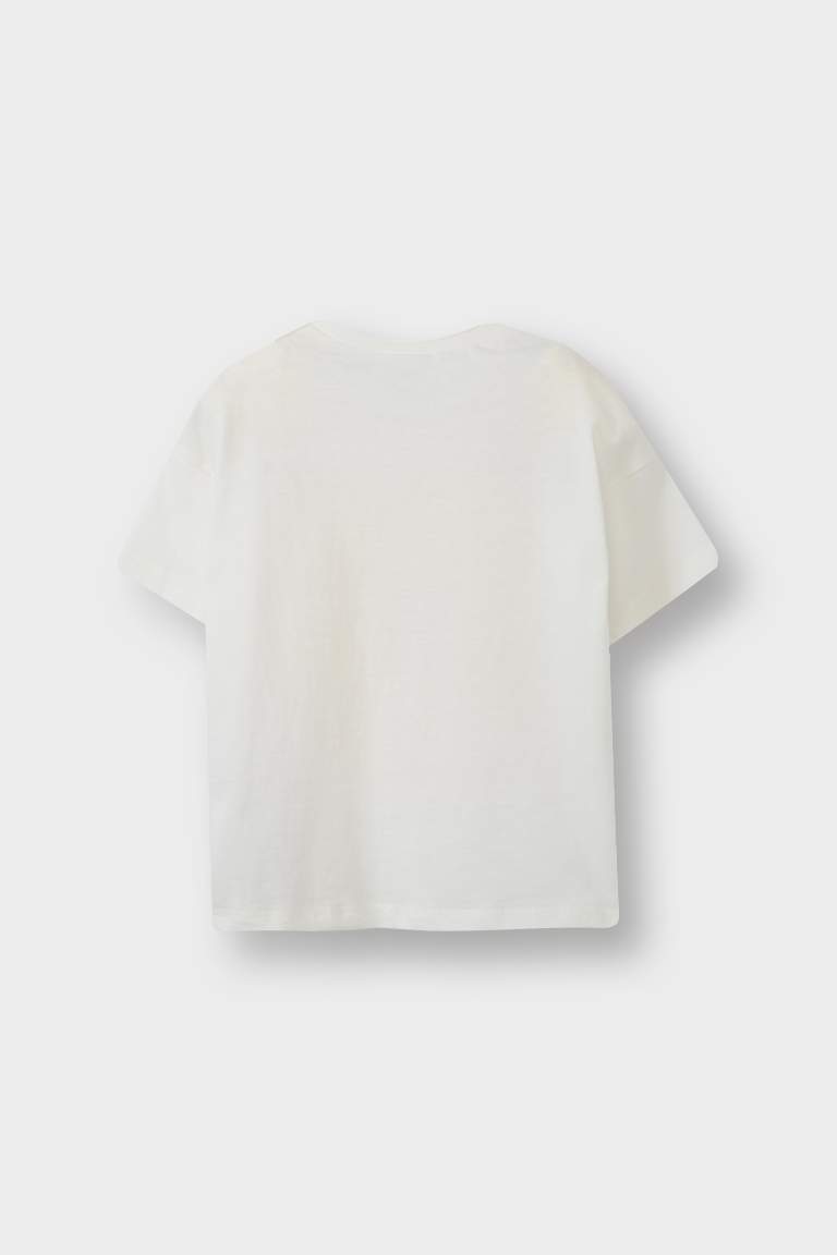 Baby Girl Regular Fit Fun Printed Short Sleeve T-Shirt