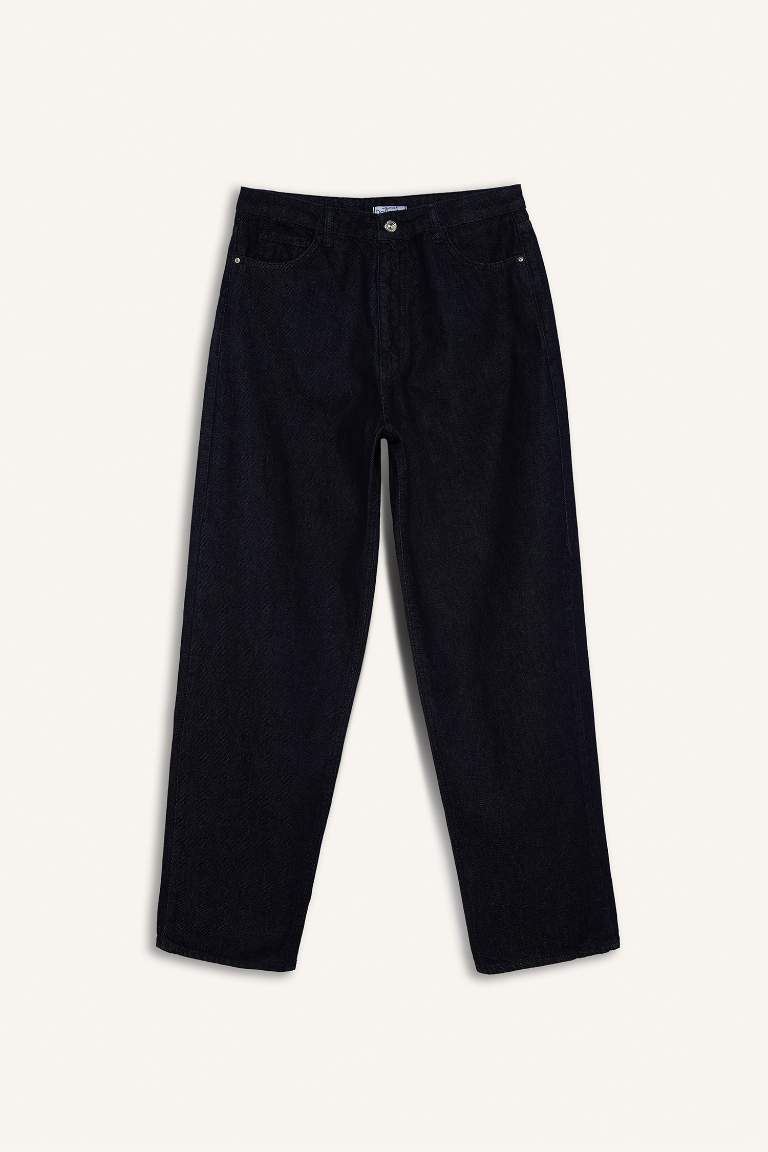 Baggy Fit High Waist Long Jeans
