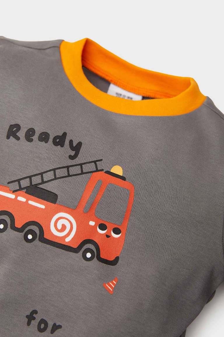 Baby Boy Vehicle Printed 2 Piece Pajama Set