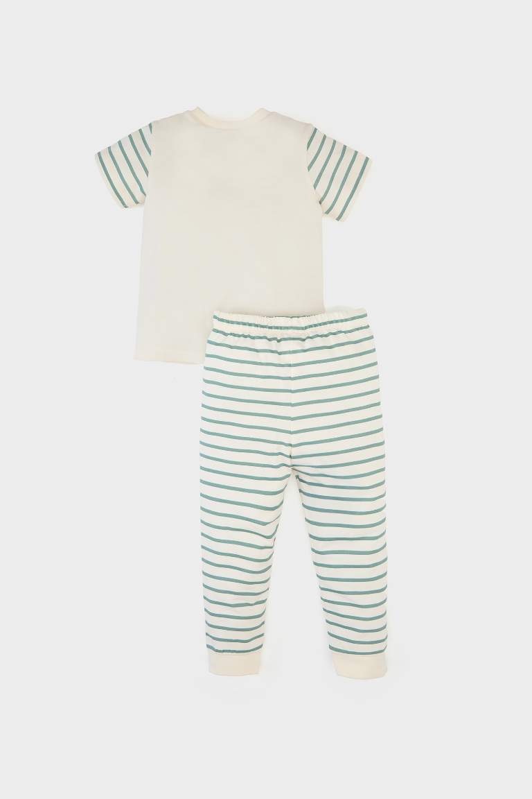 2 piece Regular Fit Striped Knitted Pyjamas