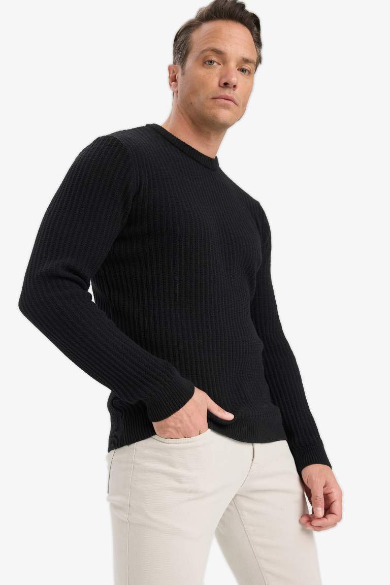Standart Fit Bisiklet Yaka Triko Kazak