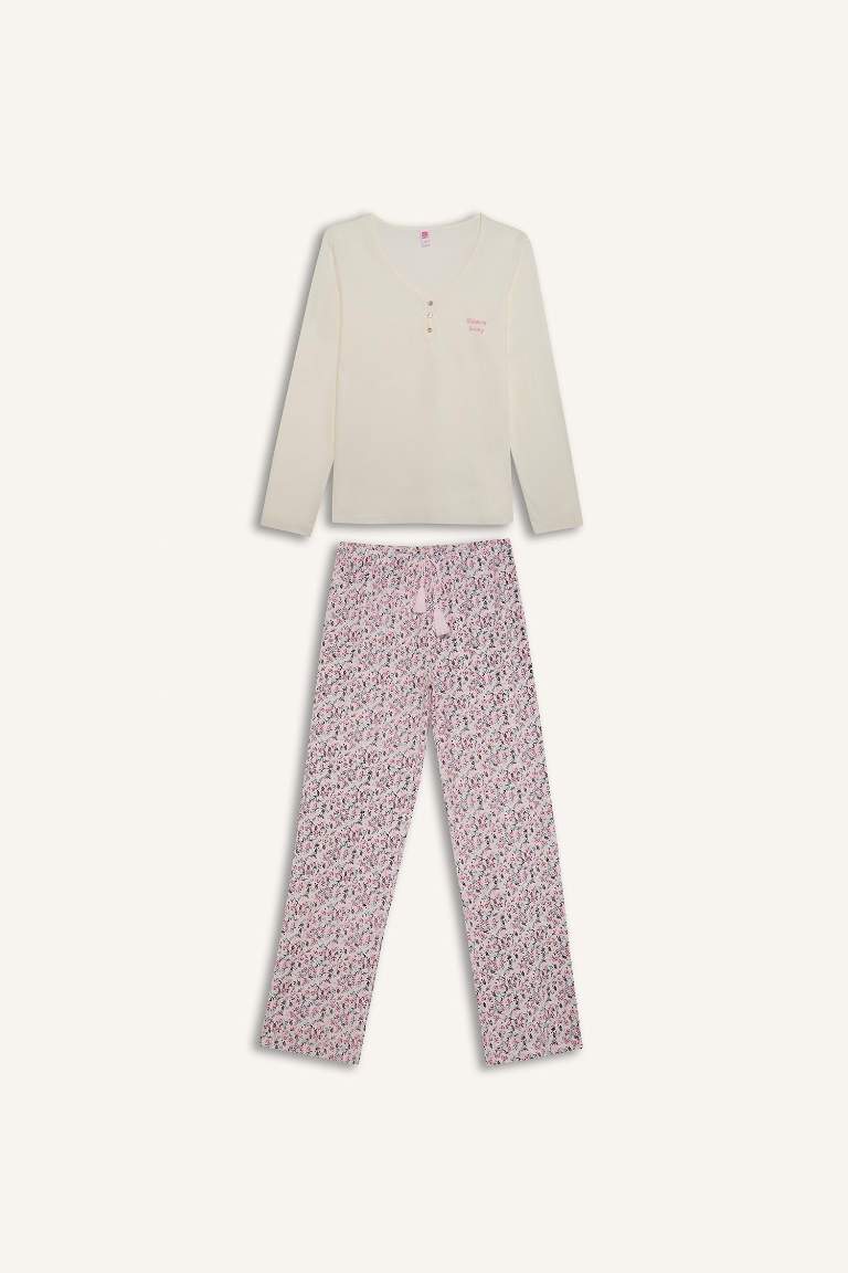 Ensemble pyjama avec Top à manches longues et pantalon à motifs de Fall in Love