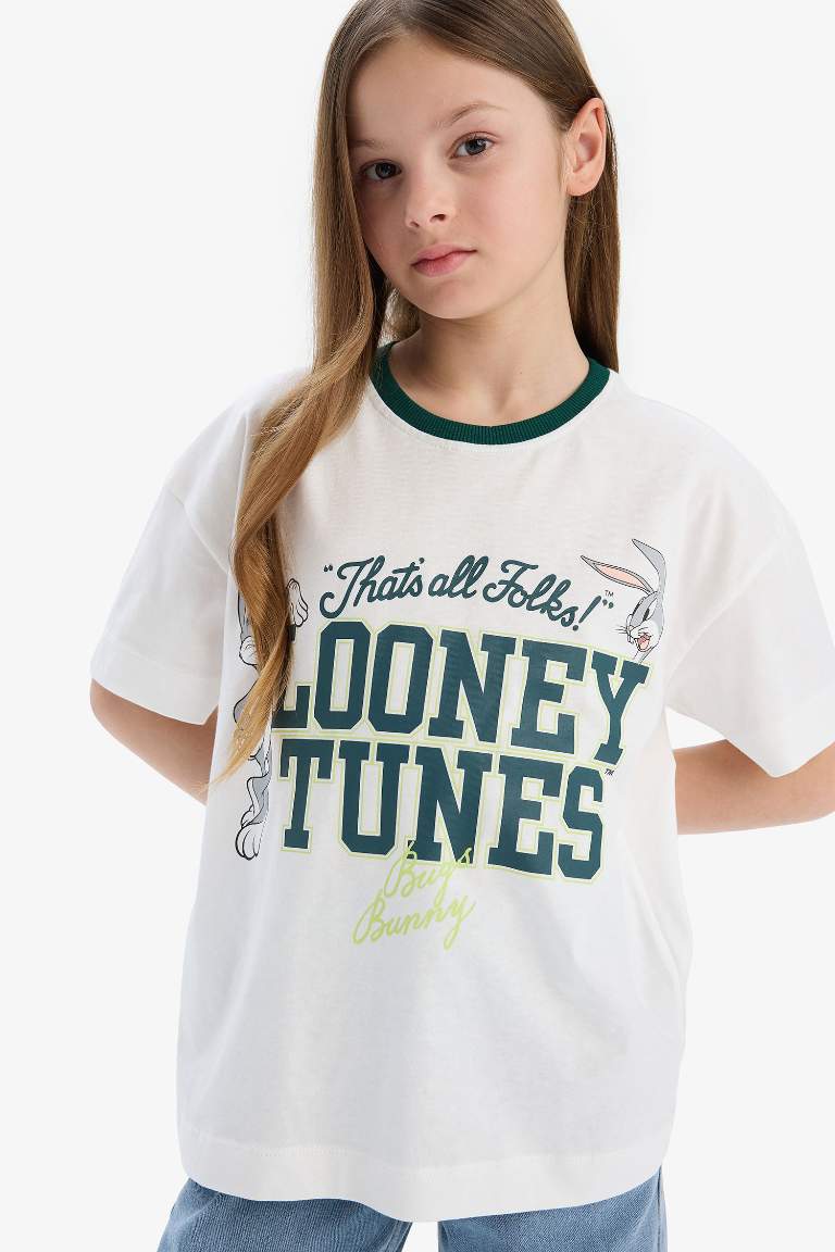 Girl Looney Tunes Oversize Fit Crew Neck T-Shirt