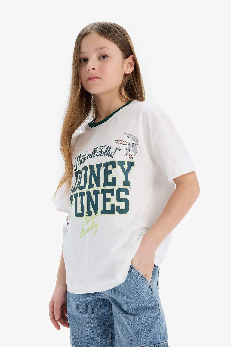 Girl Looney Tunes Oversize Fit Crew Neck T-Shirt