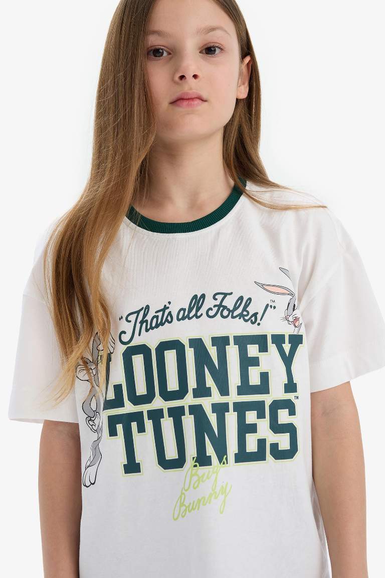 Girl Looney Tunes Oversize Fit Crew Neck T-Shirt