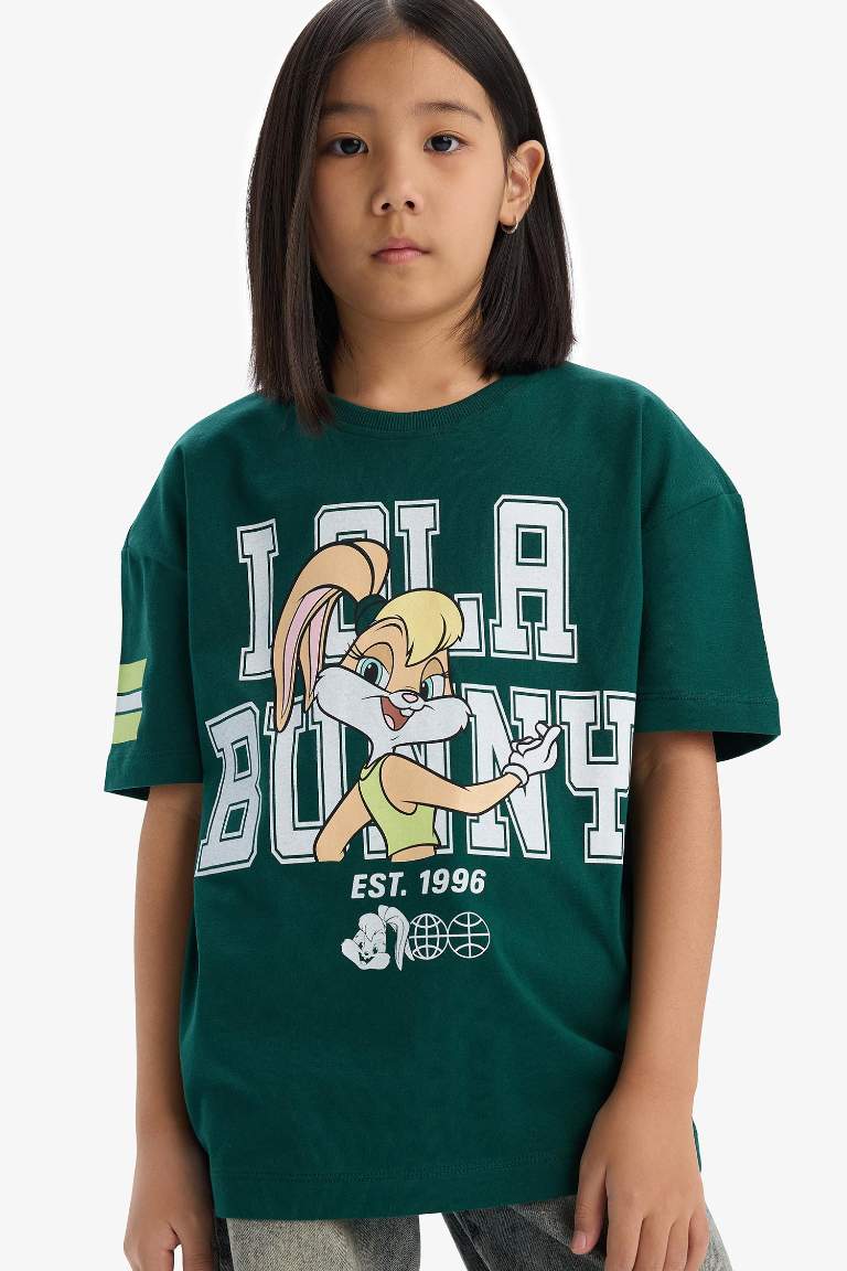 Girl Looney Tunes Oversize Loose Fit Crew Neck T-Shirt