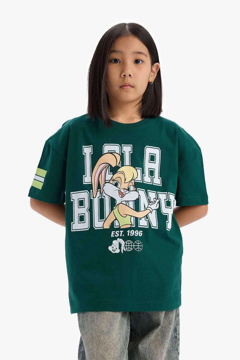 Girl Looney Tunes Oversize Loose Fit Crew Neck T-Shirt