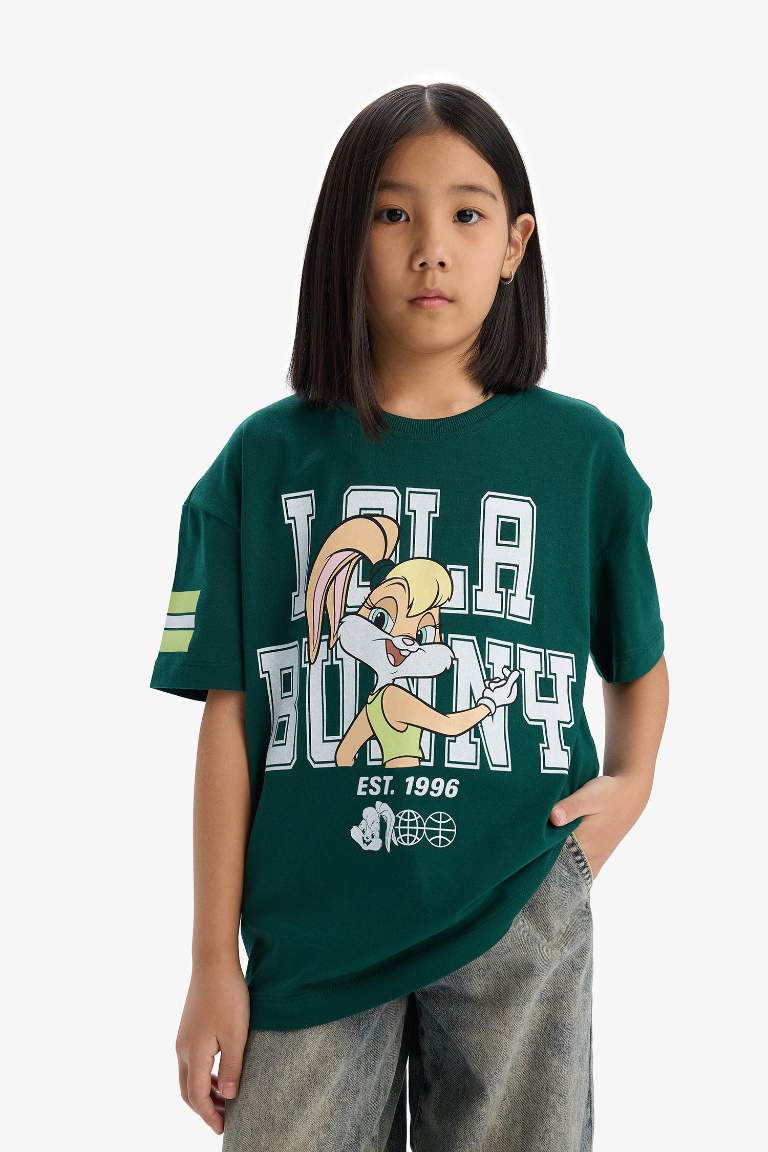 Girl Looney Tunes Oversize Loose Fit Crew Neck T-Shirt