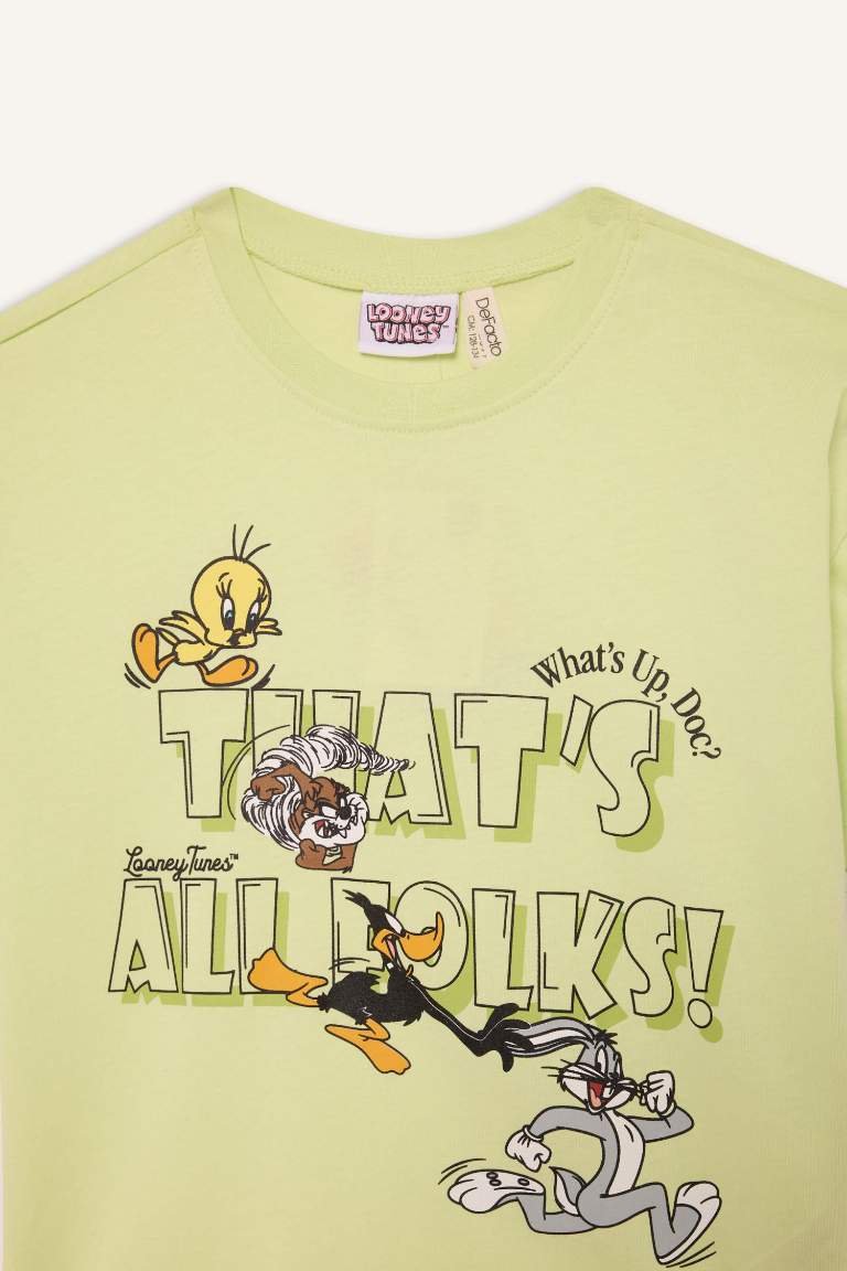 T-shirt Looney Tunes à col rond et manches courtes pour fille