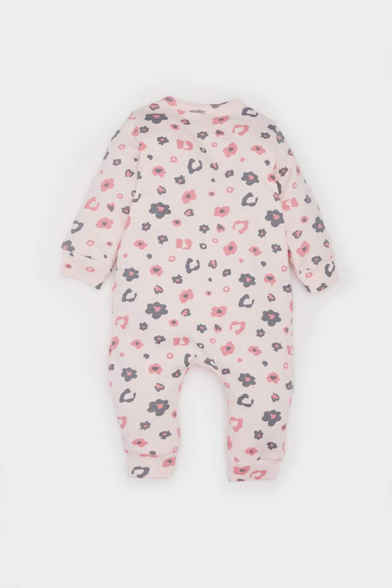 Girl Baby Newborn Patterned Jumpsuit