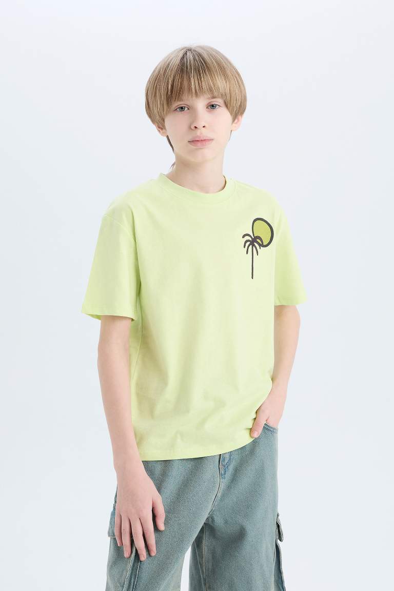 Boy Regular Fit Crew Neck Embroidered T-Shirt