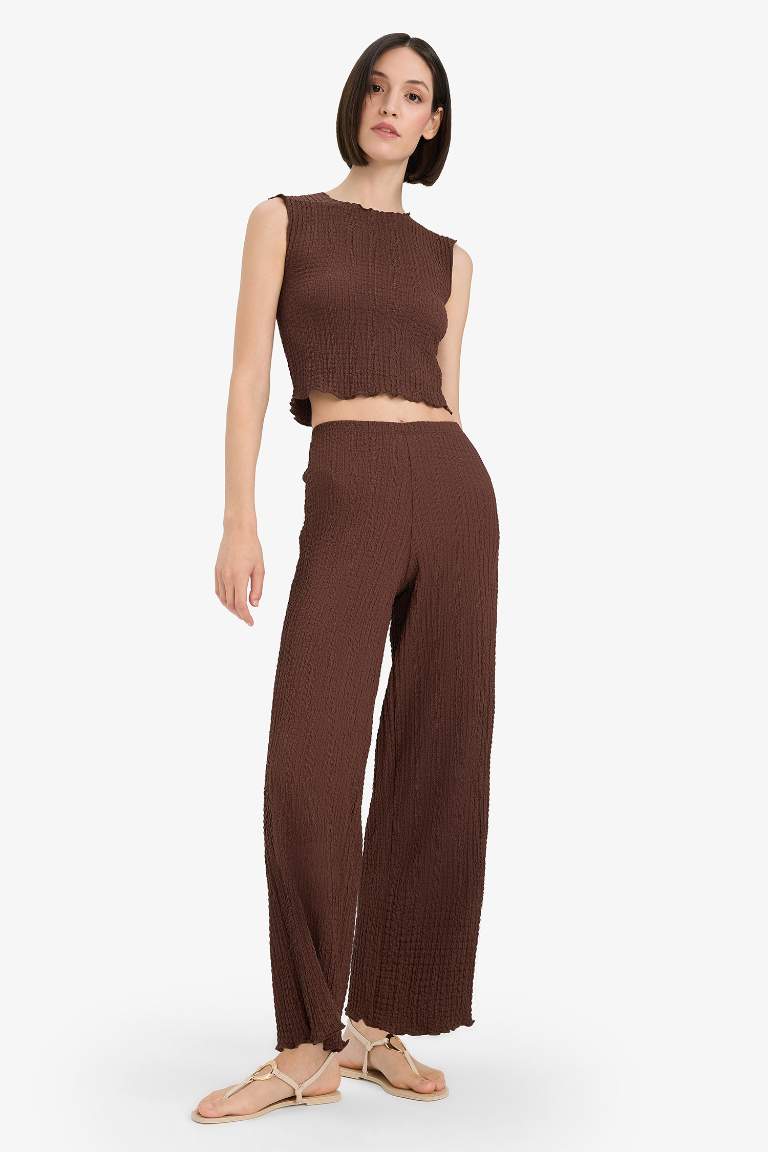 Slim Fit Dar Kesim Bisiklet Yaka Bürümcük Atlet