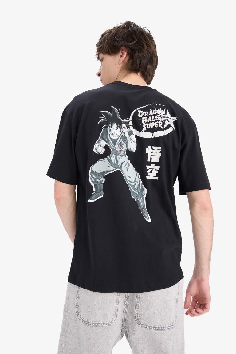 Boxy Fit Dragon Ball Crew Neck Printed T-Shirt