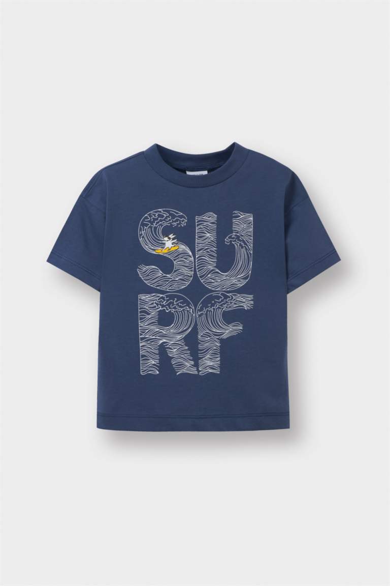 Indigo BABY BOY Baby Boy Regular Fit Slogan Print T-Shirt 3241916 | DeFacto