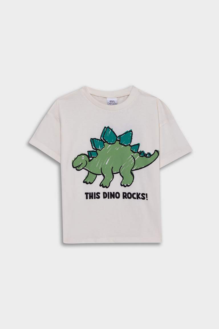 Baby Boy Regular Fit Dinosaur Printed T-Shirt