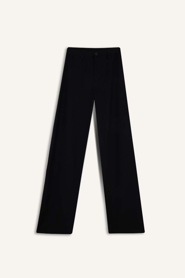 Straight Fit Regular Waist Standard Length Trousers