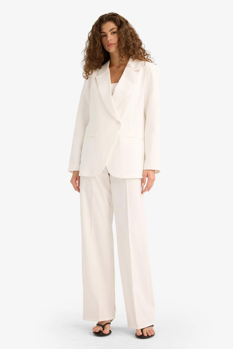 Straight Fit Regular Waist Standard Length Trousers