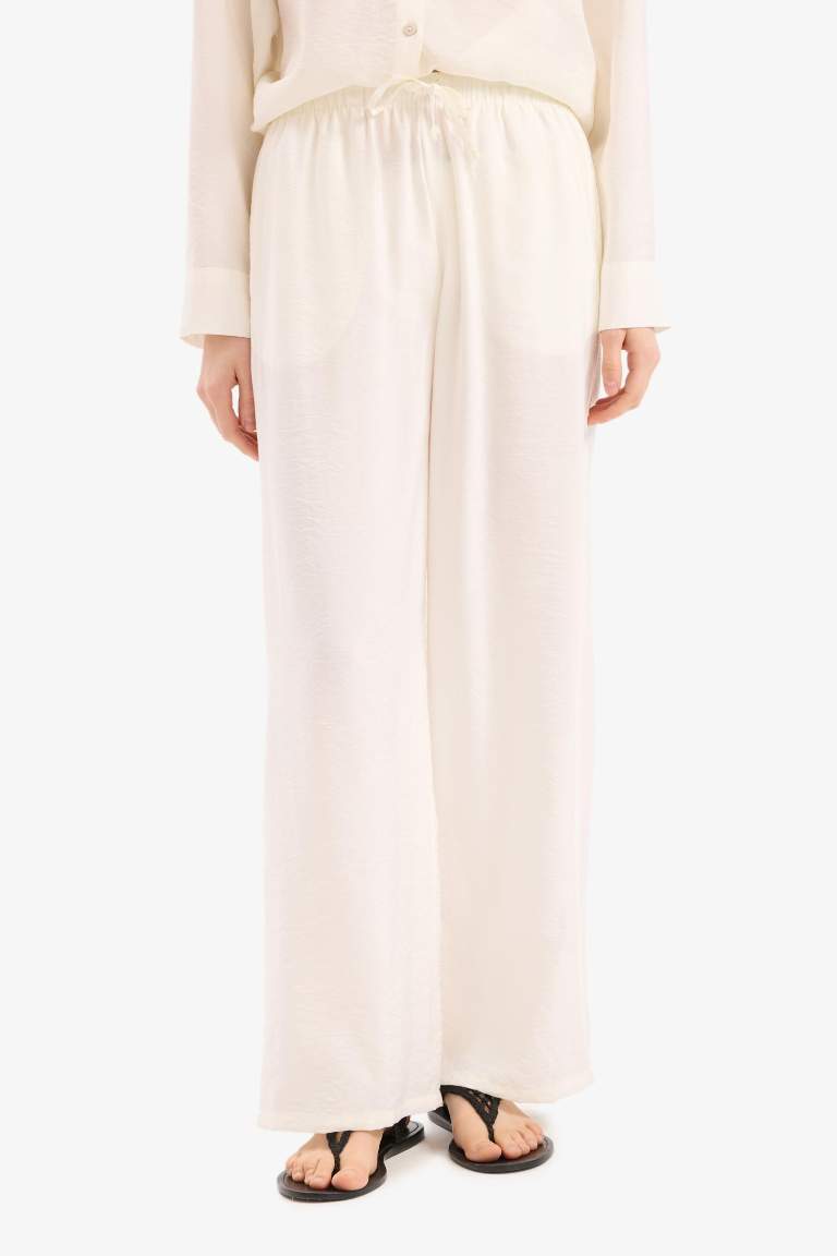 Regular Fit Beli Lastikli Plaj Pantolonu-Fall in Love