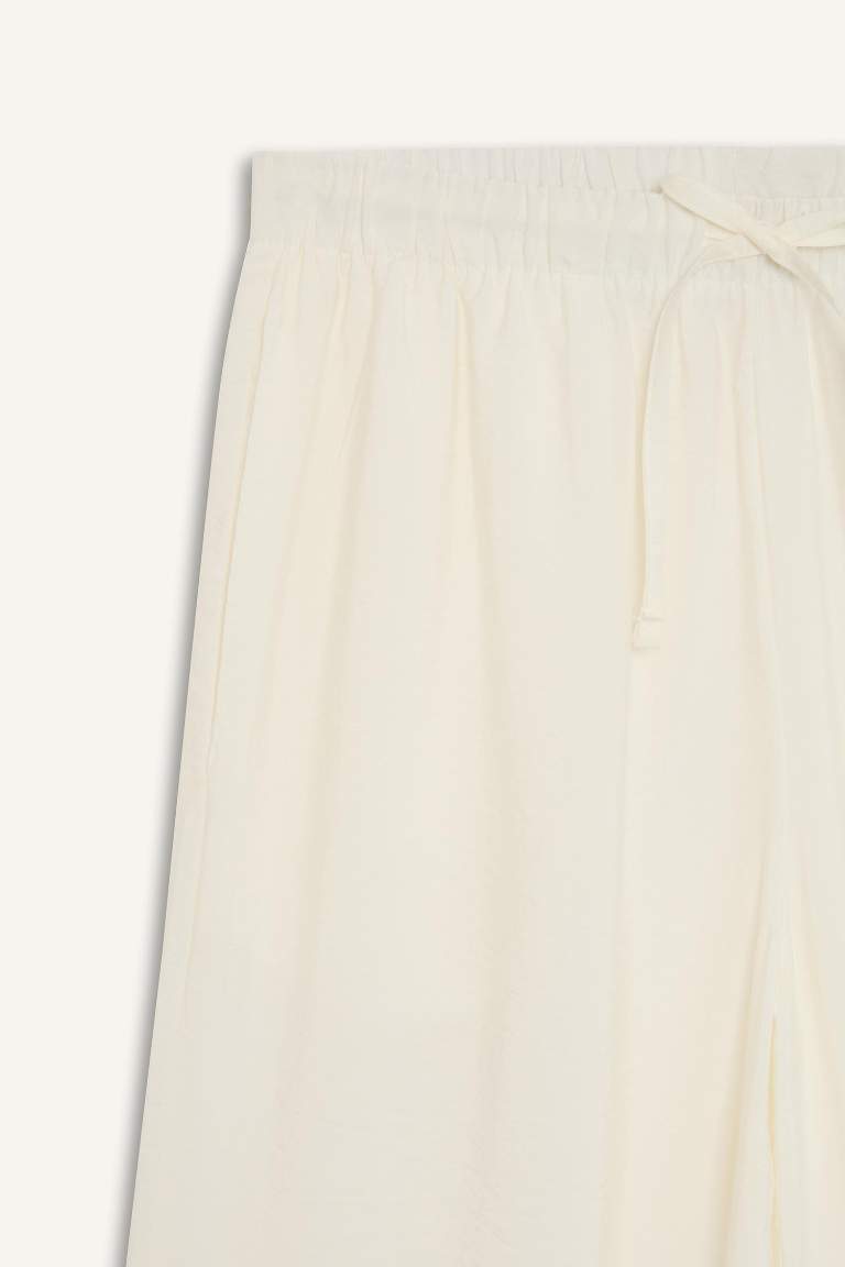 Regular Fit Beli Lastikli Plaj Pantolonu-Fall in Love