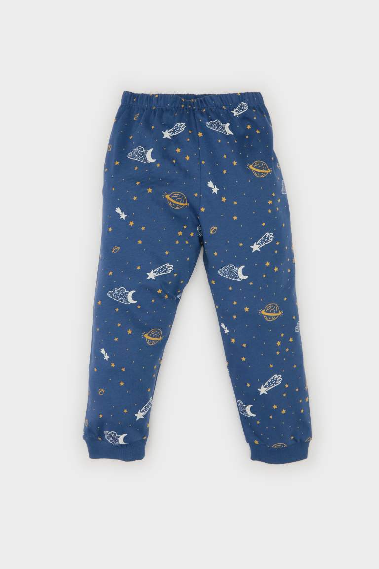 Baby Boy Star Patterned Cotton 2 Piece Pajama Set