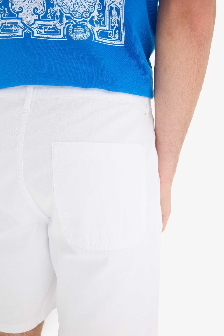 %100 Pamuk Regular Fit Bermuda Şort