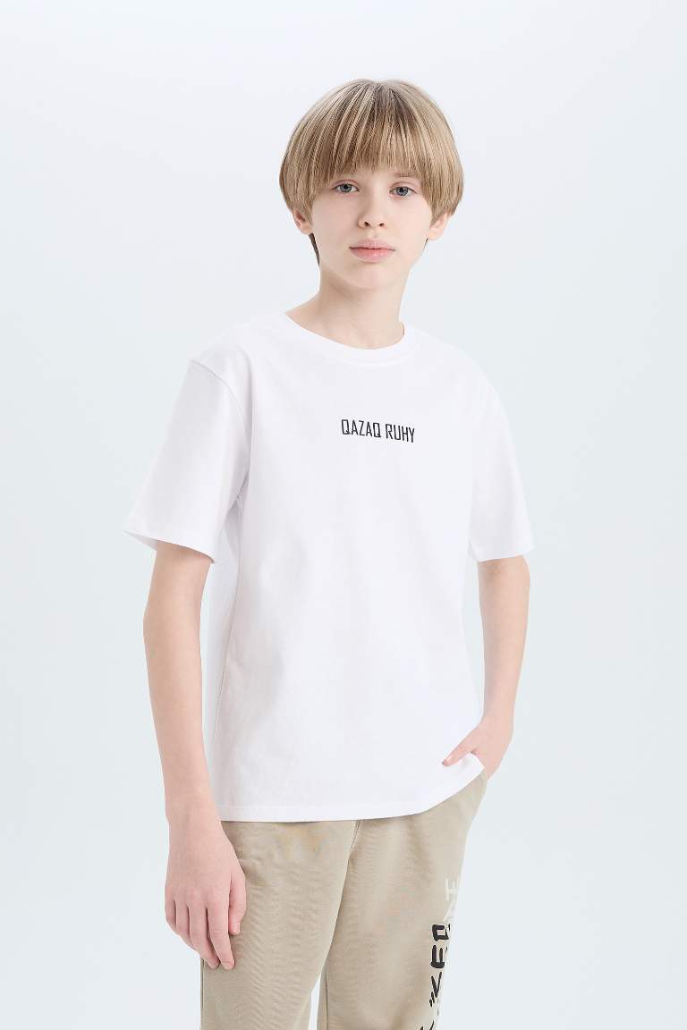 Boy Crew Neck Printed Short Sleeve T-Shirt