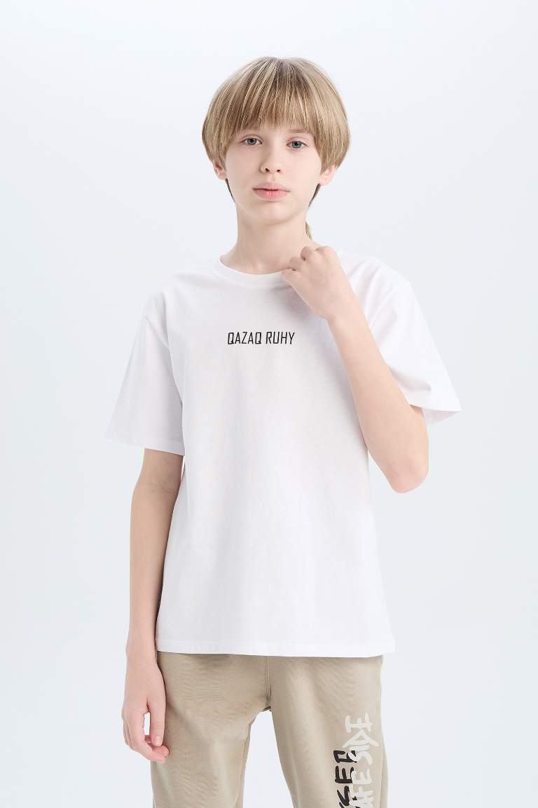 Boy Crew Neck Printed Short Sleeve T-Shirt