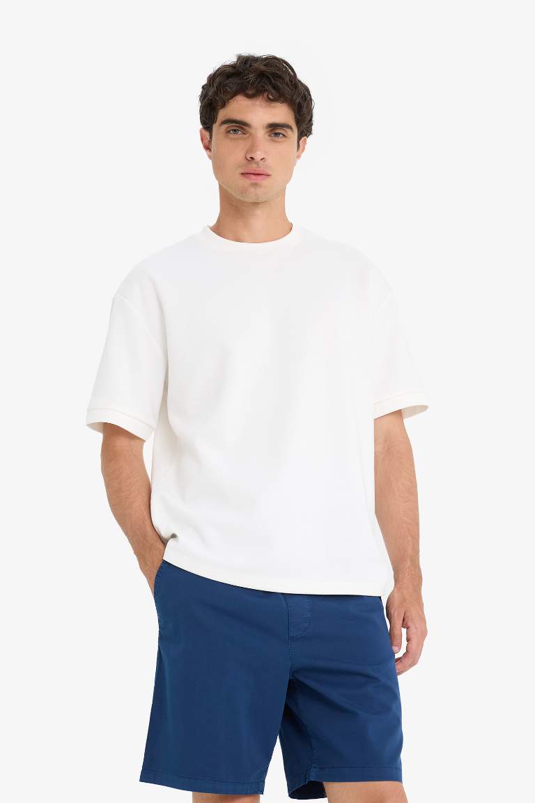 Relax Fit Gabardin Bermuda Şort
