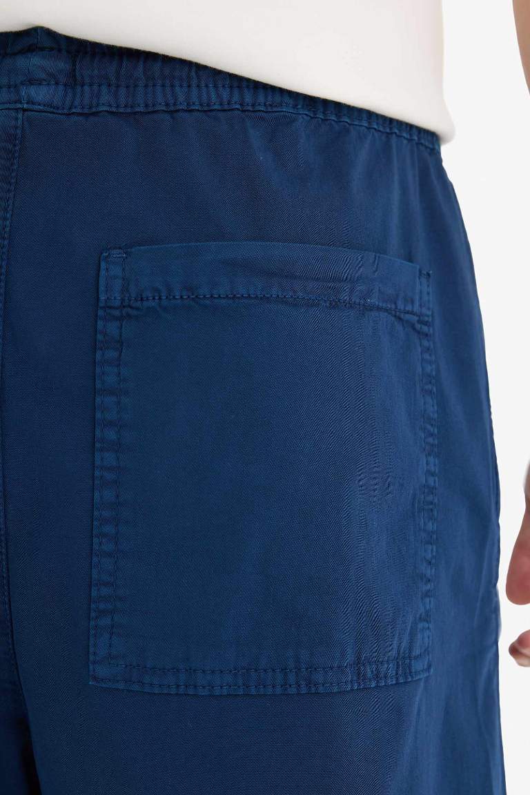 Relax Fit Gabardin Bermuda Şort