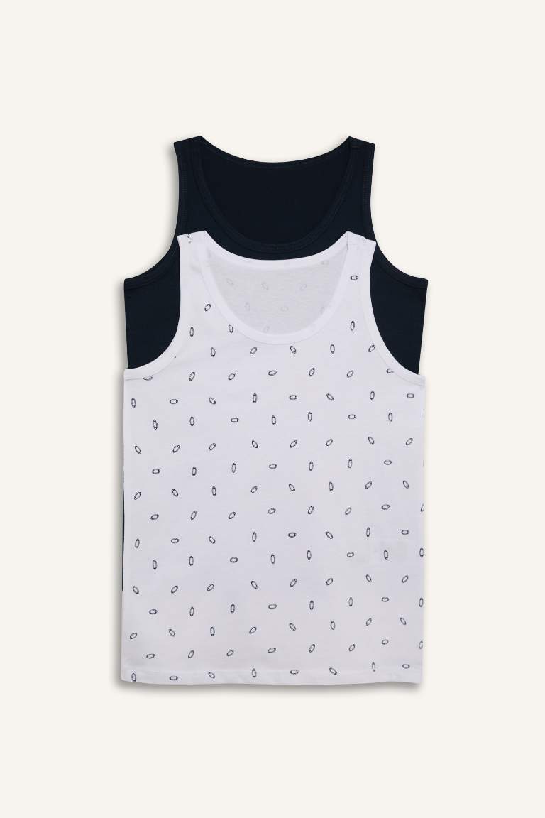 Boy 2 piece Regular Fit Printed Tank Top