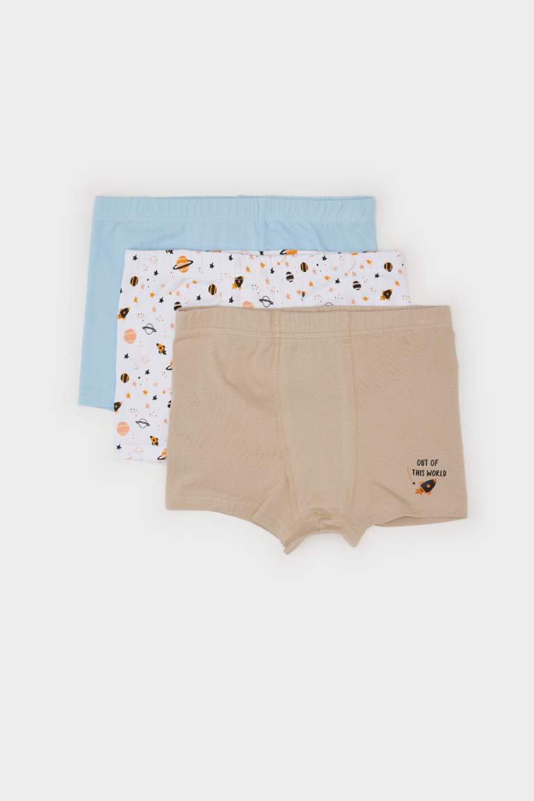 Boy Space Printed 3 Piece Boxers