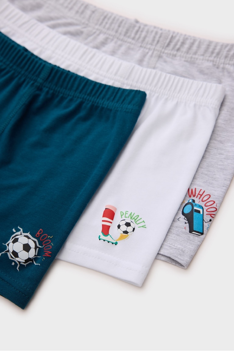 Lot de 3 Boxers avec imprimé Football pour garçon