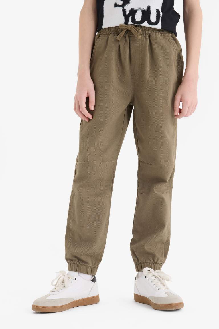 Boy Jogger Leg Gabardine Trousers