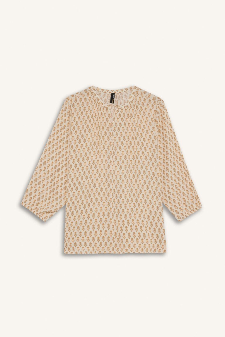Tunique Femme Plissée Col V – Manches Longues, Polyester, Coupe Régulière, Style Moderne
