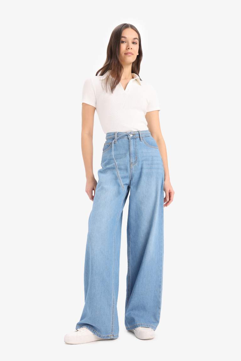 Wide Leg Wide Leg Soft Jeans Trousers