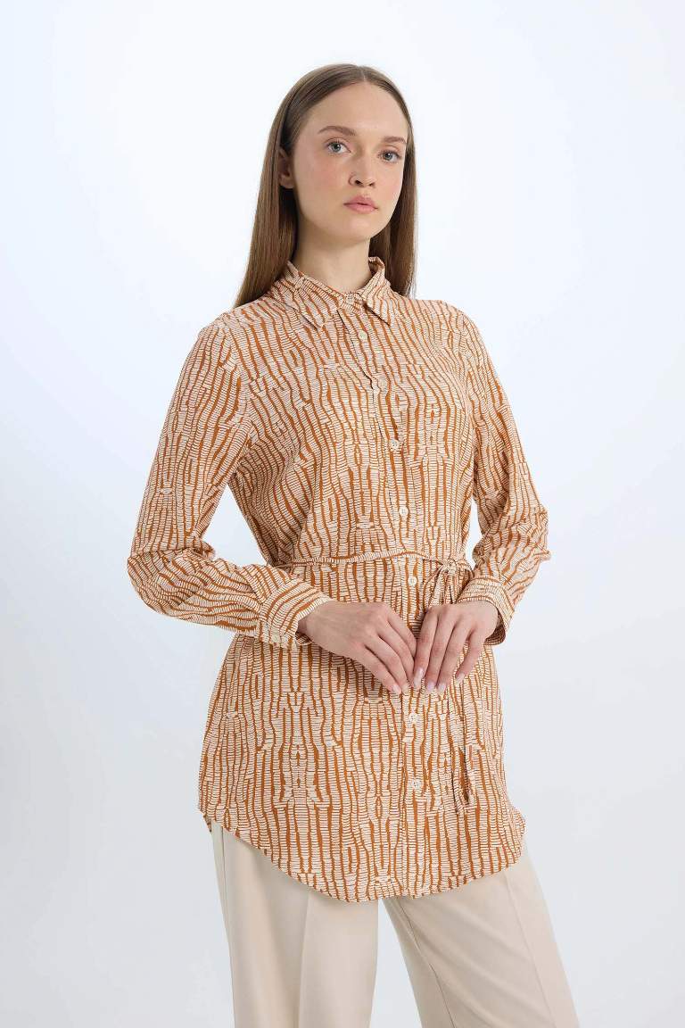 Regular Fit Printed Long Sleeve Tunic