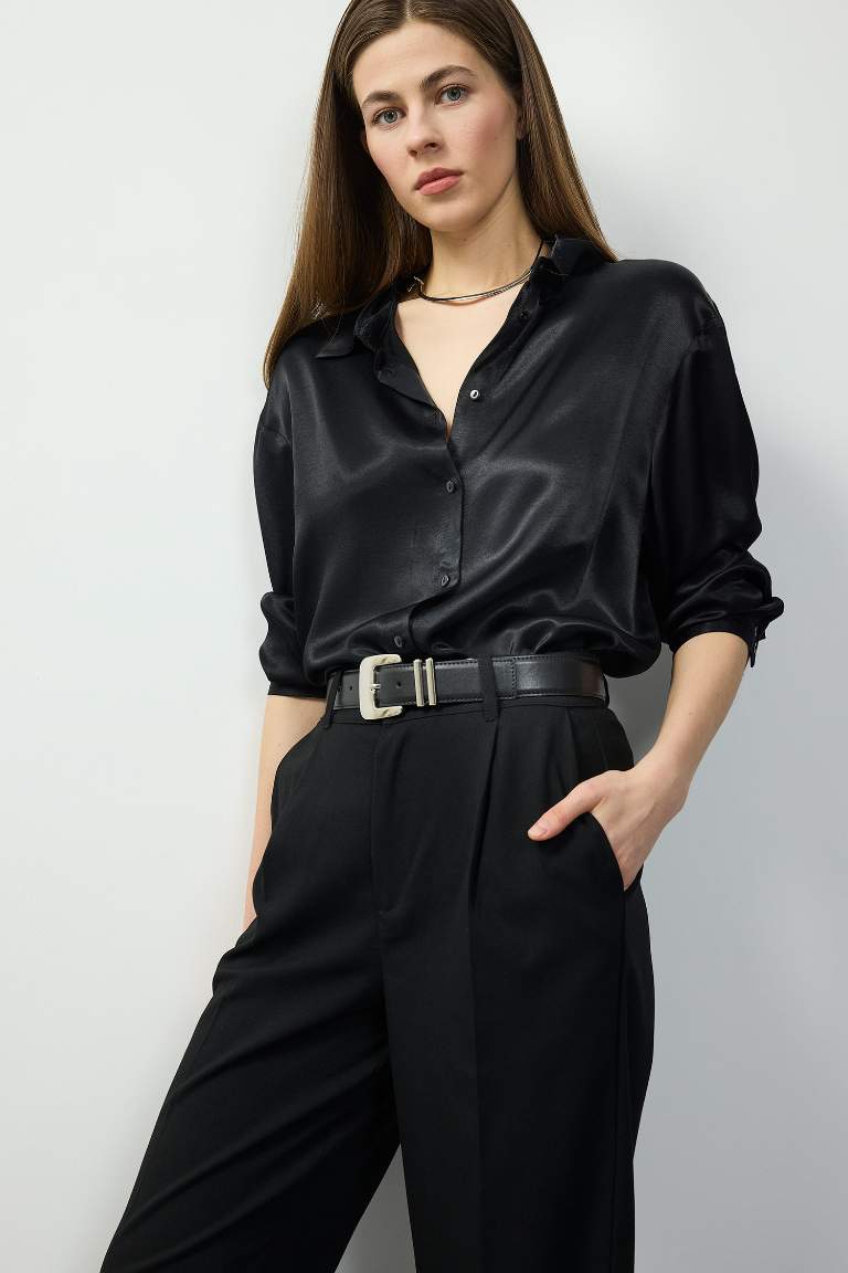 Regular Fit Satin Shirt