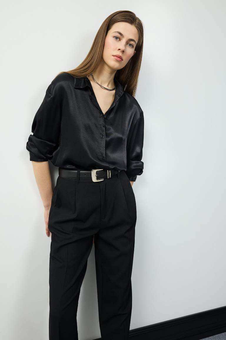 Regular Fit Satin Shirt