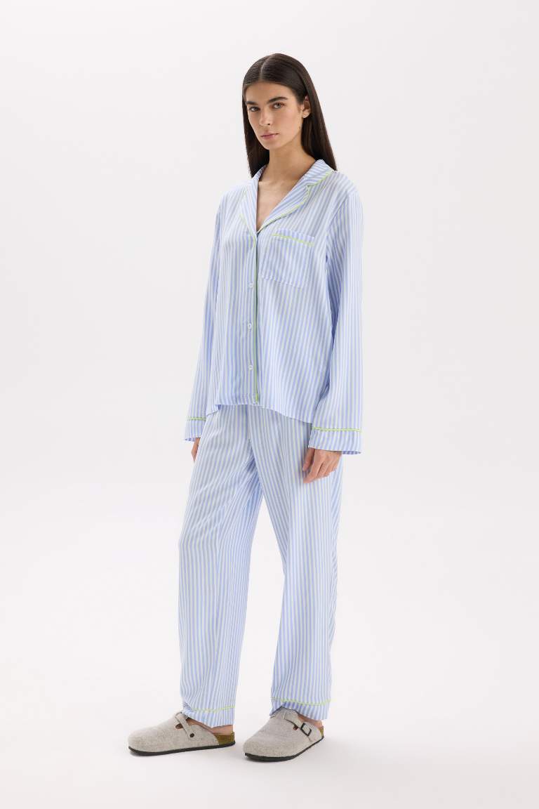 Fall in Love Viscose Top Bottom 2 Piece Pajama Set