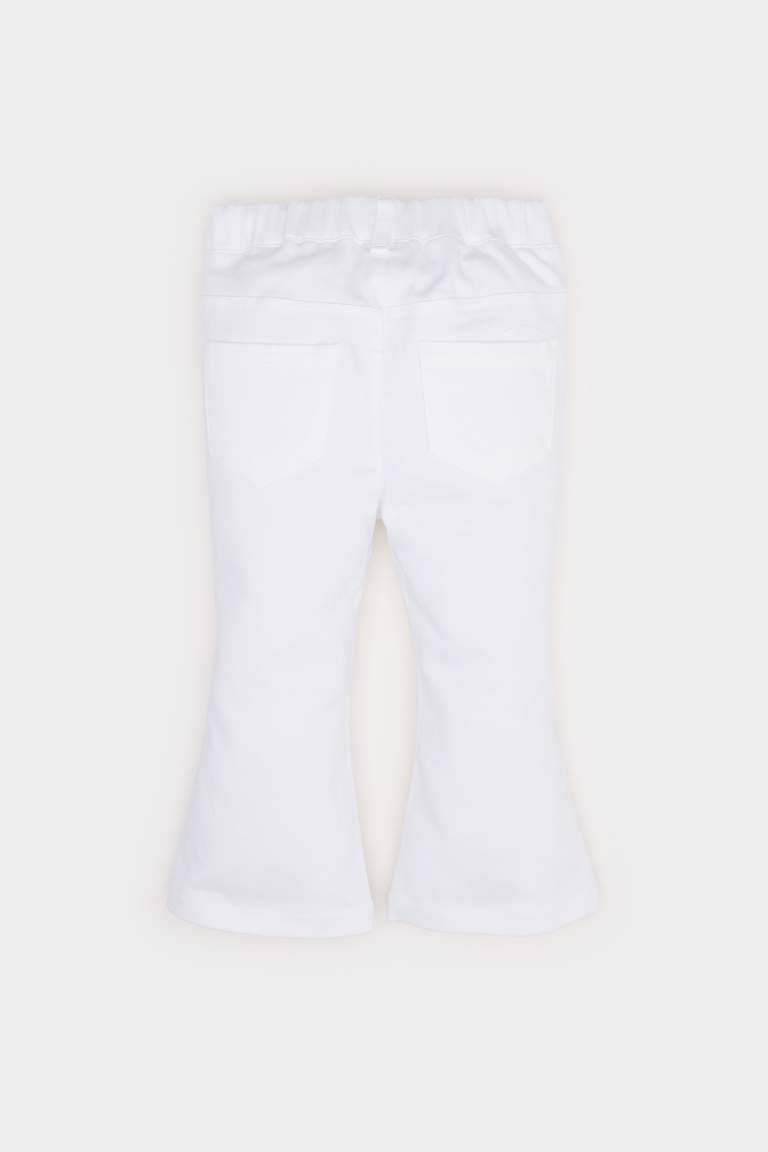 Baby Girl Flare Fit Gabardine Trousers