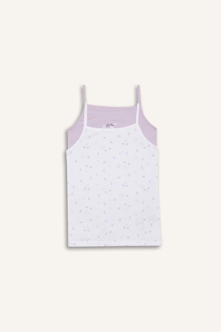 Lot de 2 débardeurs pour fille avec motif papillon