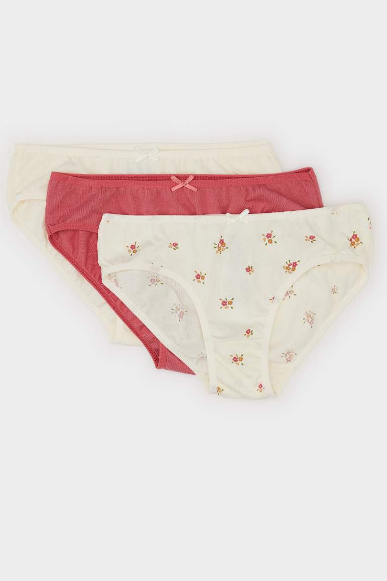 Girl Patterned 3 Piece Slip Panties