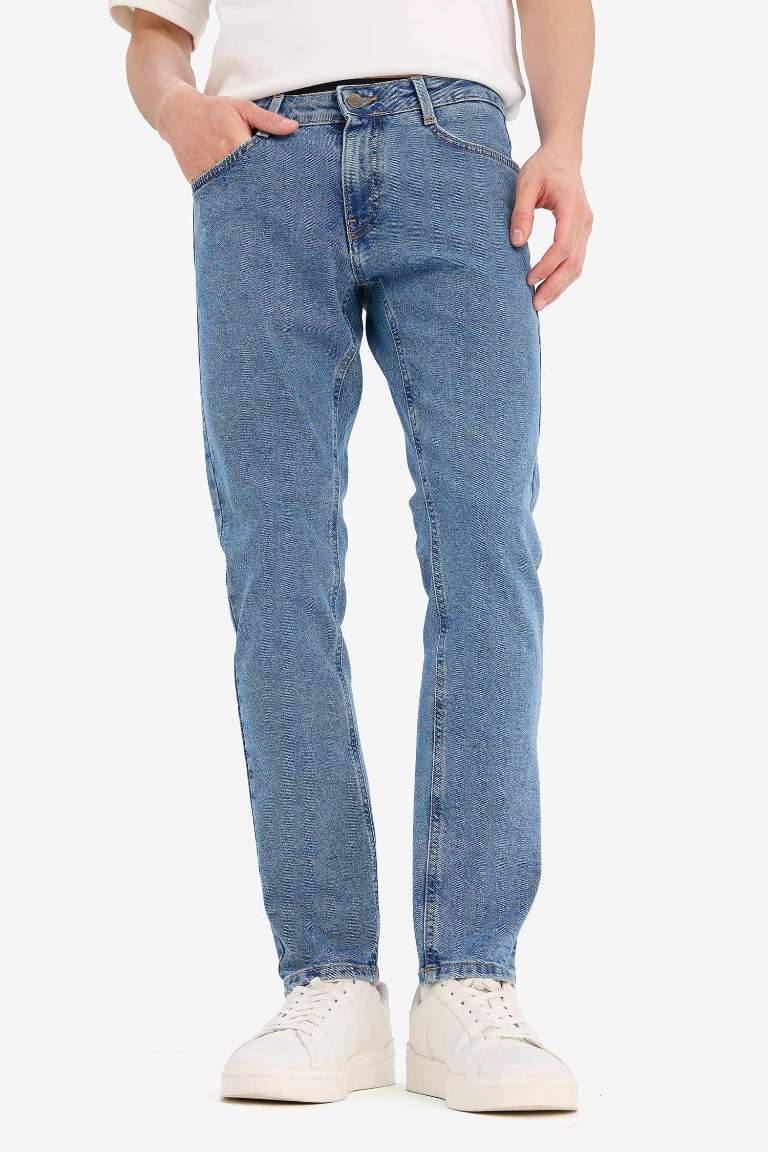 Pedro Slim Fit Dar Kalıp Normal Bel Dar Paça Jean Pantolon