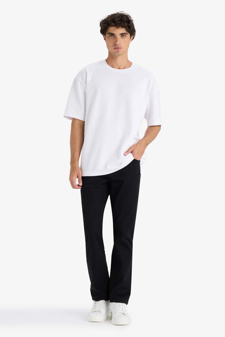 Sergio Regular Fit Normal Kalıp Normal Bel Boru Paça Siyah Jean Pantolon