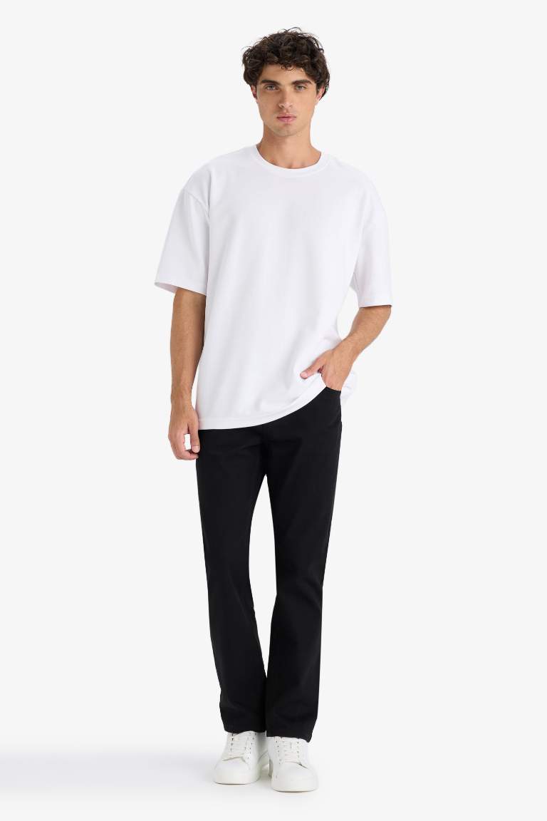 Sergio Regular Fit Normal Kalıp Normal Bel Boru Paça Siyah Jean Pantolon
