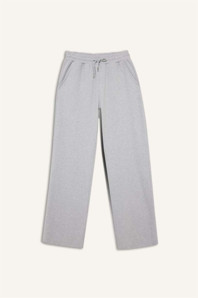 Wide Leg Beli Bağcıklı Cepli Eşofman Altı