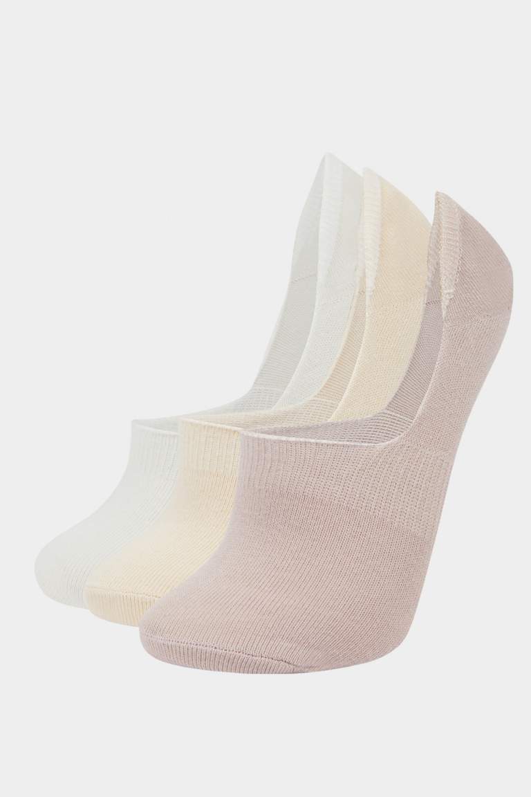 Женские носки-подследники из хлопка, 3 штуки