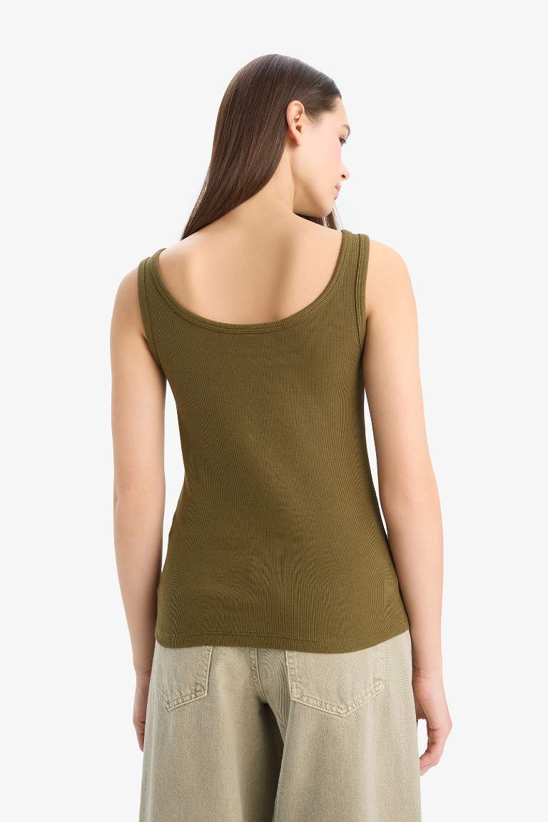 Slim Fit Camisole Square Collar Tank Top