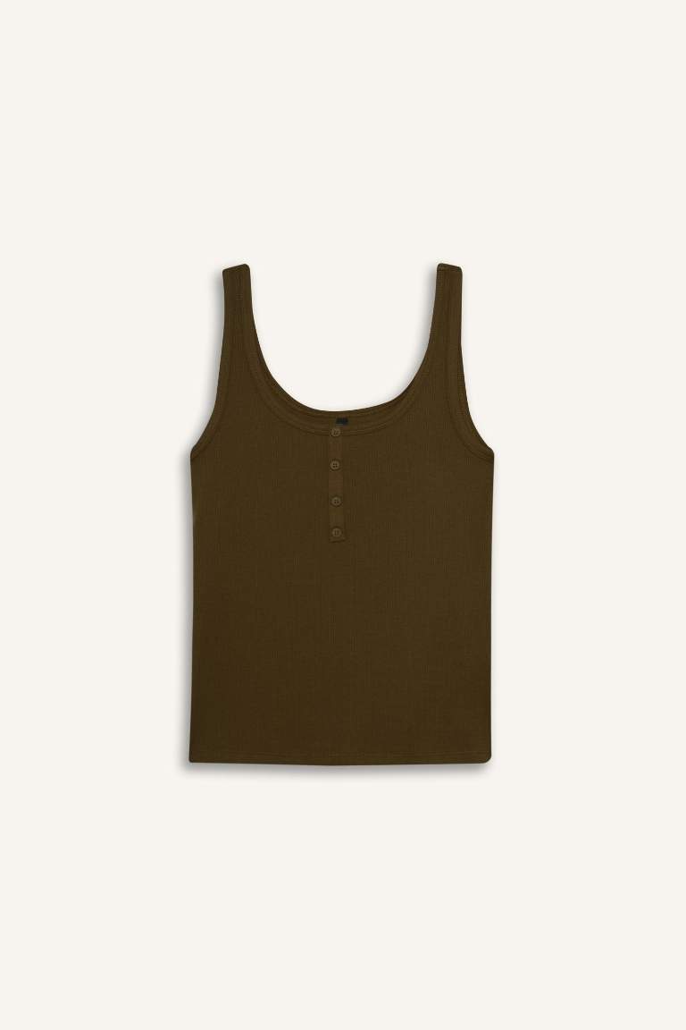 Slim Fit Camisole Square Collar Tank Top