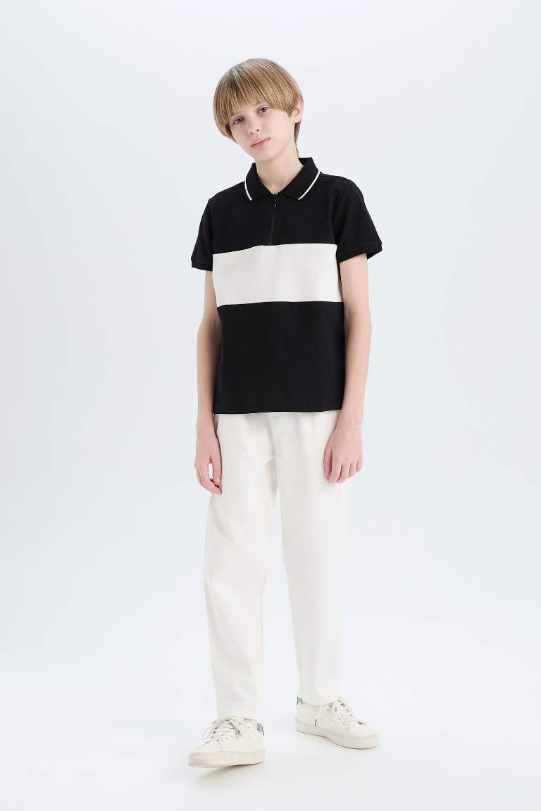 Erkek Çocuk Carrot Fit Havuç Kesim Standart Paça Gabardin Pantolon